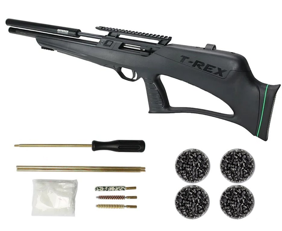 Carabina de Pressão PCP Artemis T-REX Bullpup 5,5mm com Válvula Reguladora - FXR + Kit Limpeza Aurok + Chumbinho