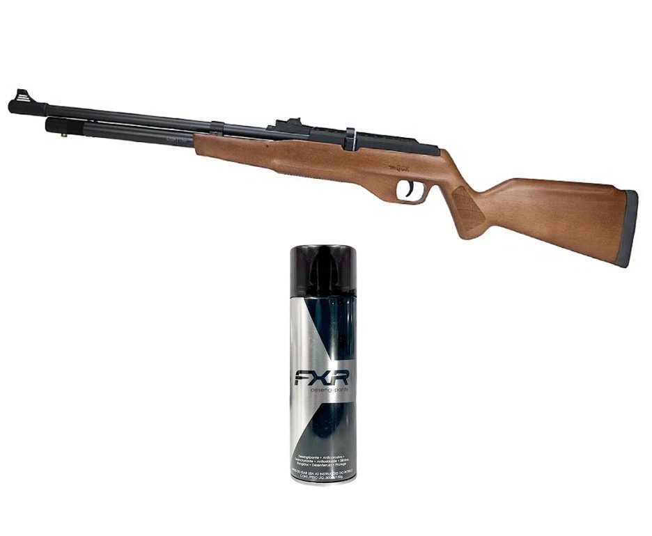 Carabina de Pressão PCP G850M Madeira Cal 5,5mm Nova Vista QGK + Desengripante / Anticorrosivo