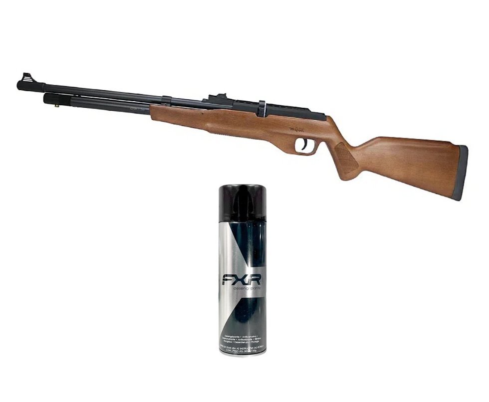 Carabina de Pressão PCP G850M Madeira Cal 5,5mm Nova Vista QGK + Desengripante / Anticorrosivo