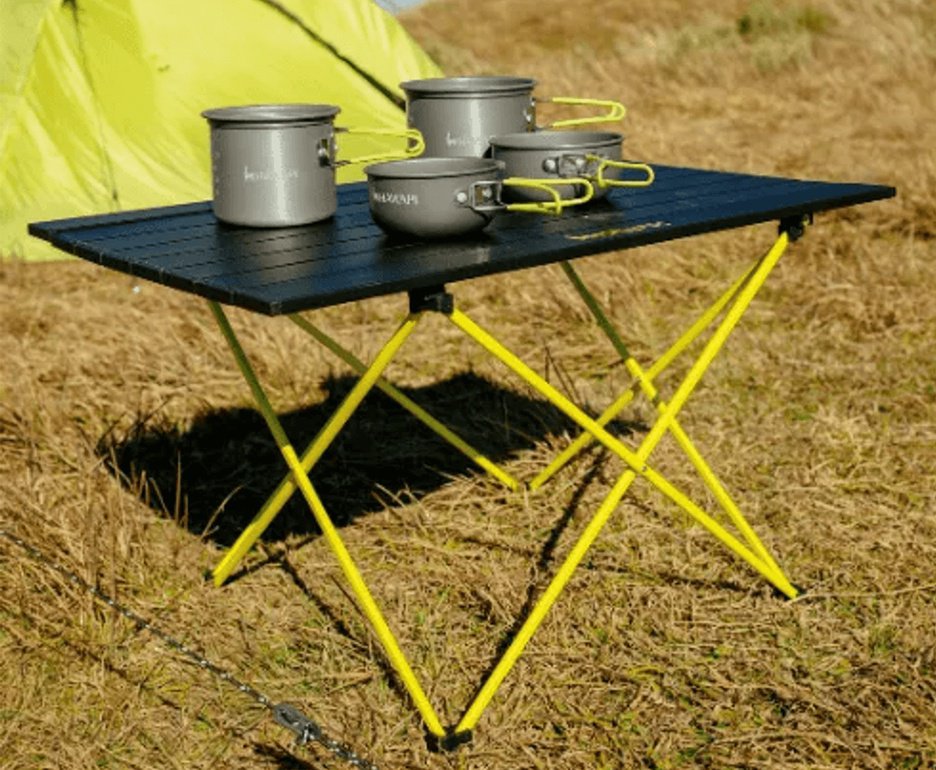 Conjunto de Panelas Camping Hawapi 4 Peças Ultraleve Verde Limão