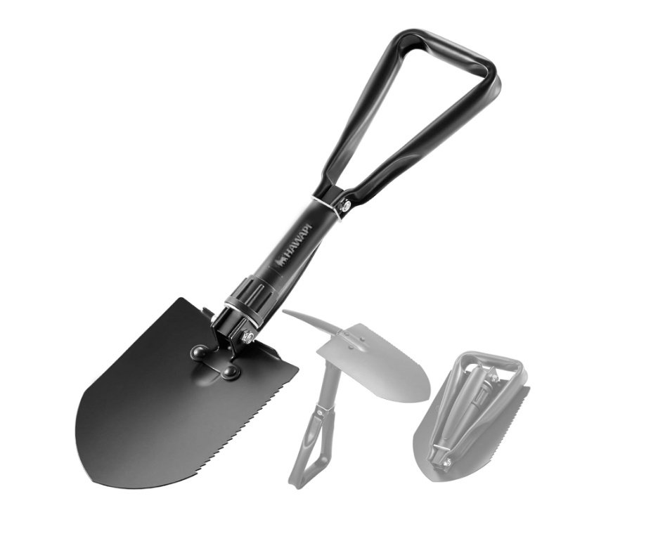 Pá Dobrável Especial Hawapi 3 em 1 – Preta