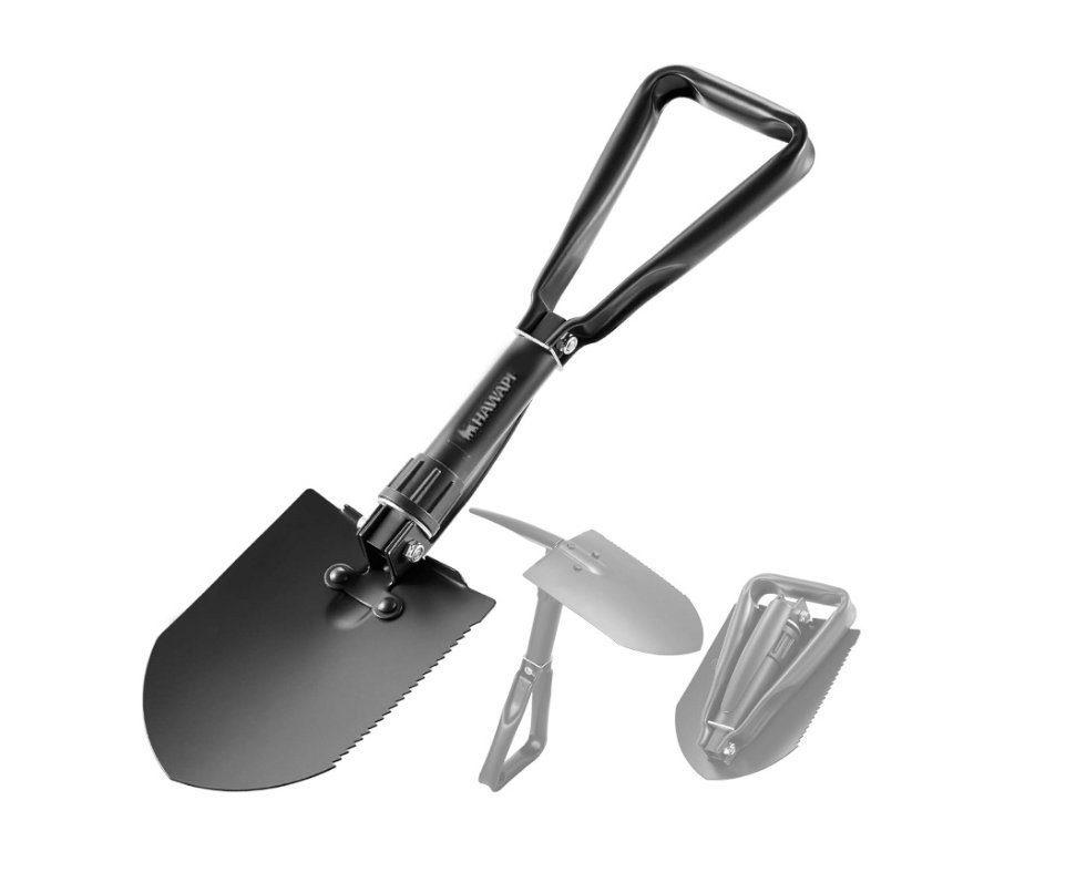 Pá Dobrável Especial Hawapi 3 em 1 – Preta