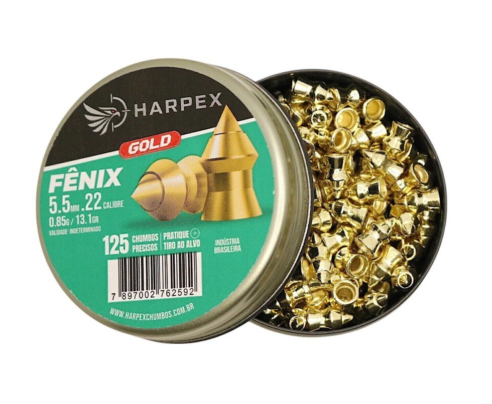 Chumbinho Harpex Fenix Gold 5,5mm 125 pcs/pot