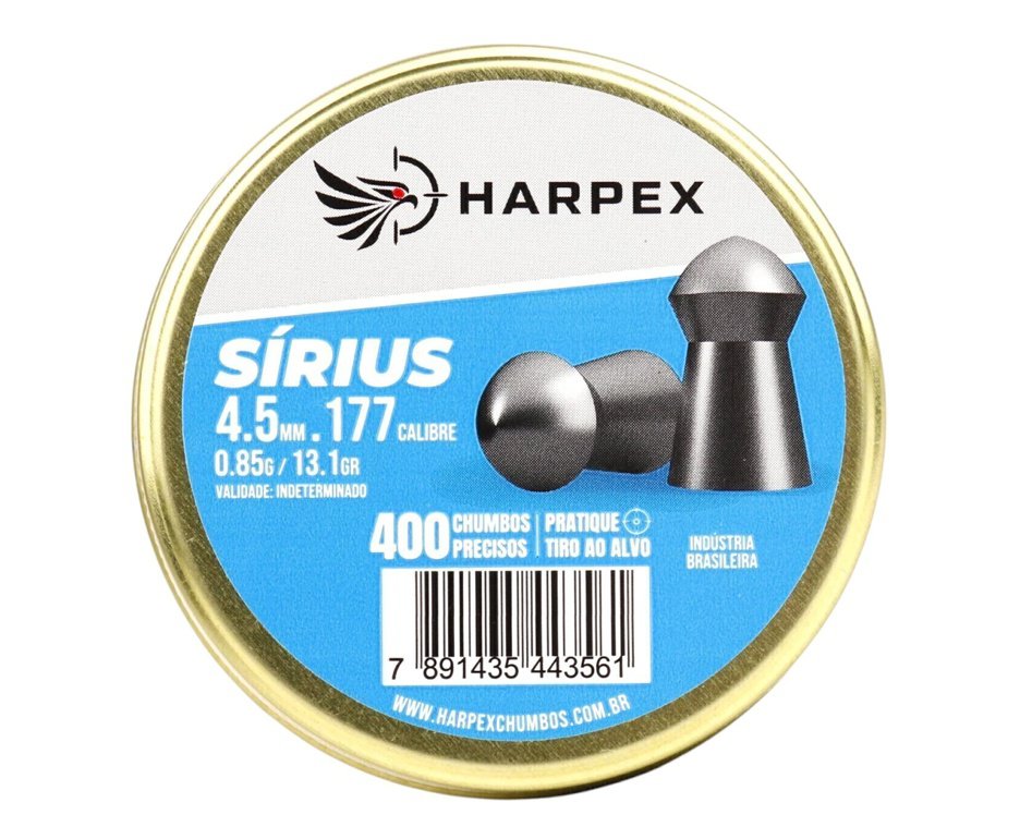 Chumbinho Harpex Sírius Alto Impacto 4.5mm (.177) - 400un