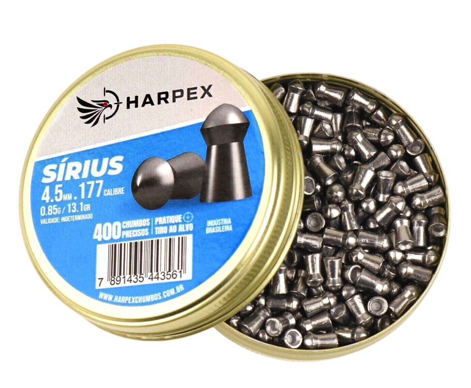 Chumbinho Harpex Sírius Alto Impacto 4.5mm (.177) - 400un