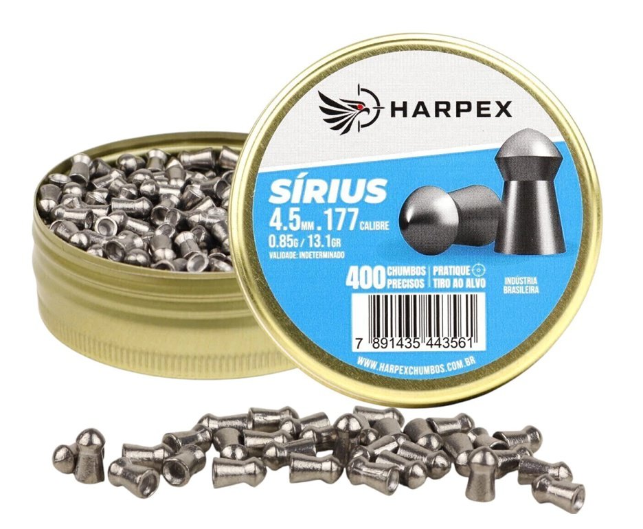 Chumbinho Harpex Sírius Alto Impacto 4.5mm (.177) - 400un