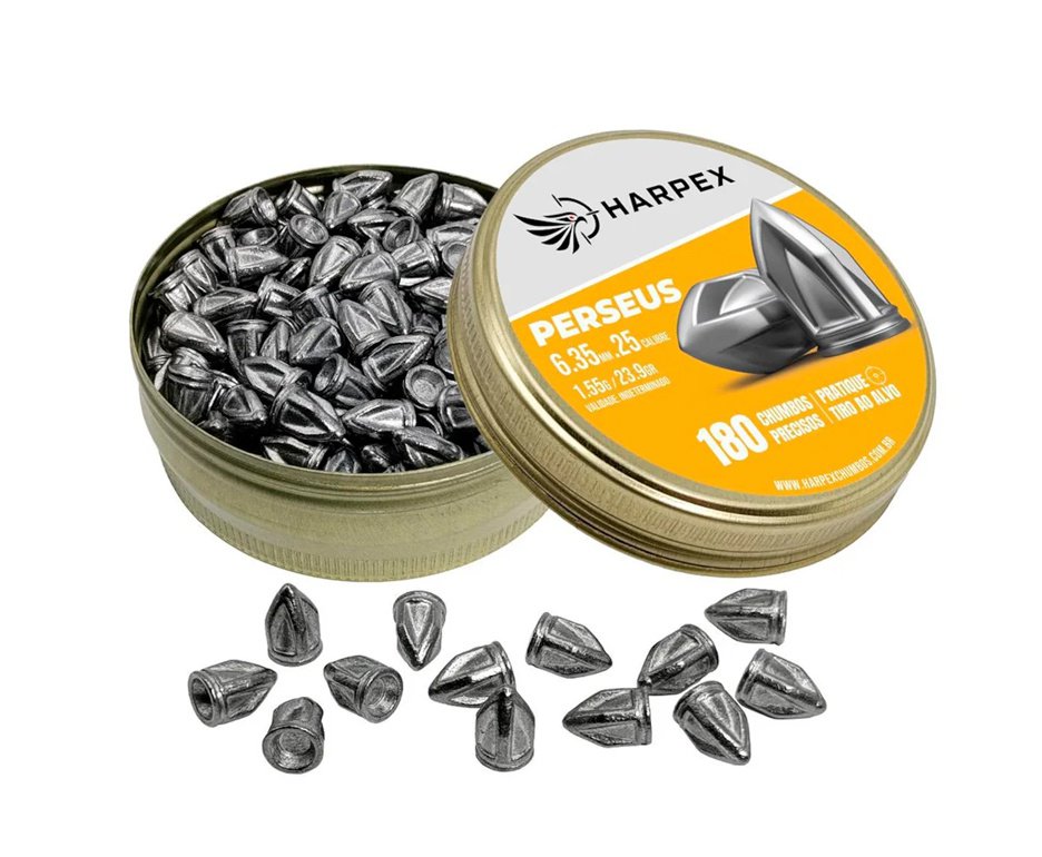 Chumbinho Harpex Perseus 6,35mm (.25) – Lata com 180 Unidades