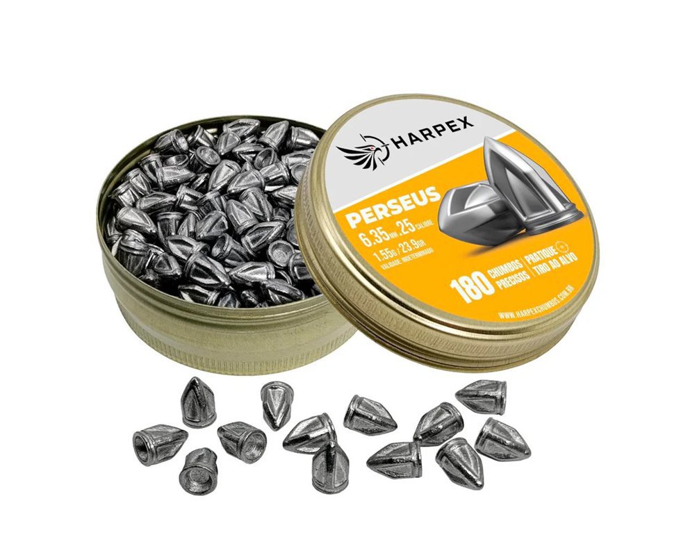 Chumbinho Harpex Perseus 6,35mm (.25) – Lata com 180 Unidades