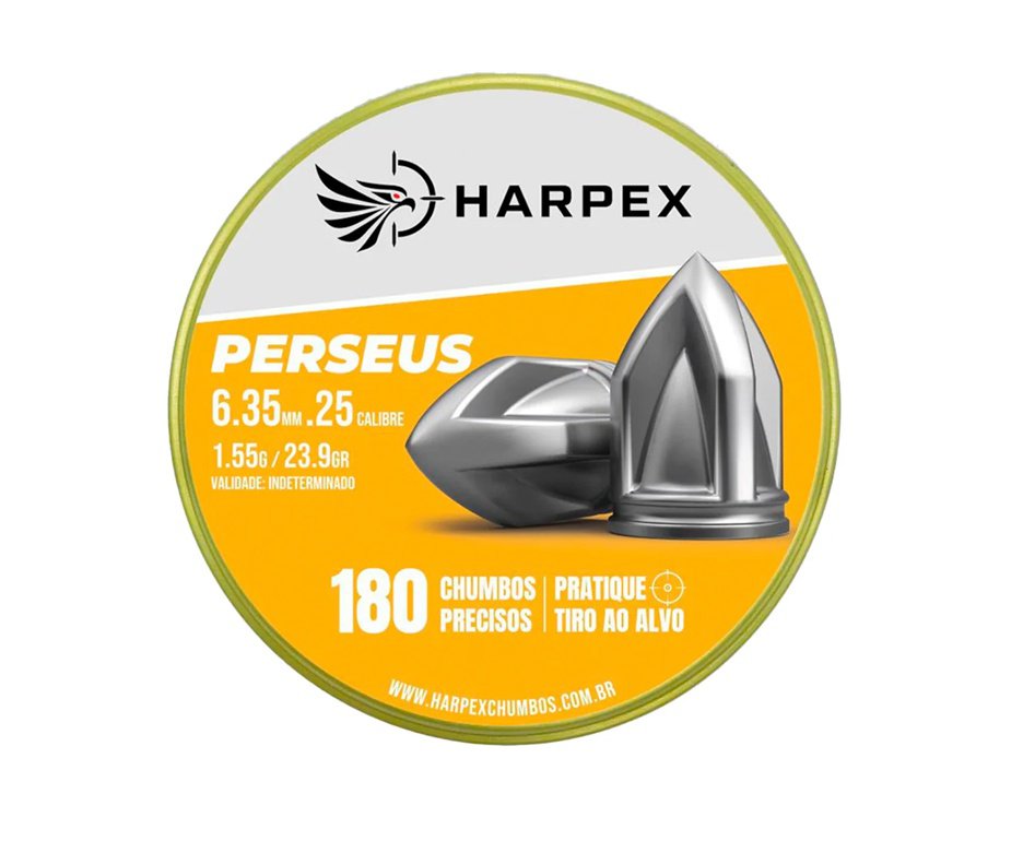 Chumbinho Harpex Perseus 6,35mm (.25) – Lata com 180 Unidades