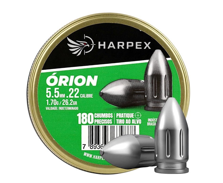 Chumbinho Harpex Órion Alta Precisão 5.5mm (.22) - 180un