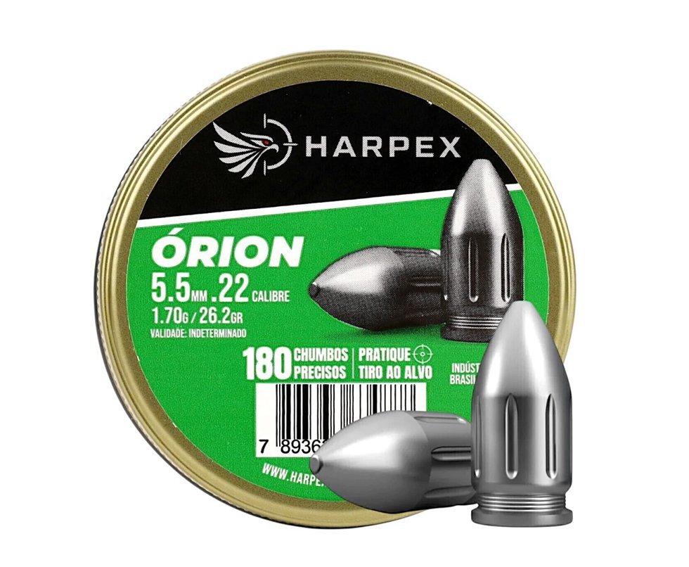 Chumbinho Harpex Órion Alta Precisão 5.5mm (.22) - 180un