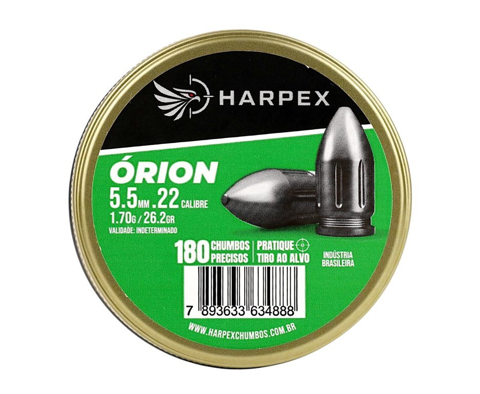 Chumbinho Harpex Órion Alta Precisão 5.5mm (.22) - 180un