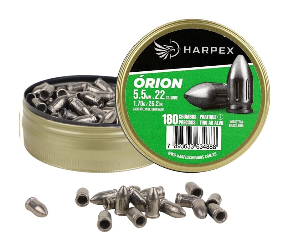 Chumbinho Harpex Órion Alta Precisão 5.5mm (.22) - 180un