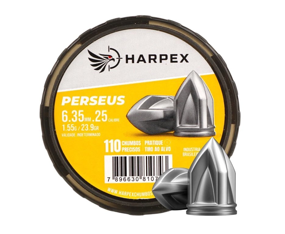 Chumbinho Harpex Perseus Alta Penetração 6.35mm (.25) - 110un