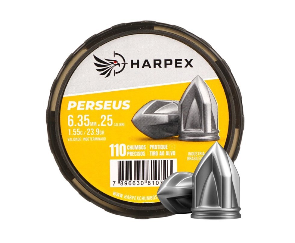 Chumbinho Harpex Perseus Alta Penetração 6.35mm (.25) - 110un