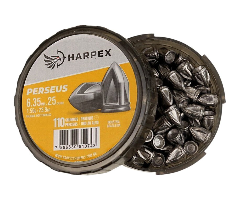Chumbinho Harpex Perseus Alta Penetração 6.35mm (.25) - 110un