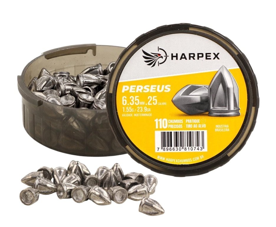 Chumbinho Harpex Perseus Alta Penetração 6.35mm (.25) - 110un