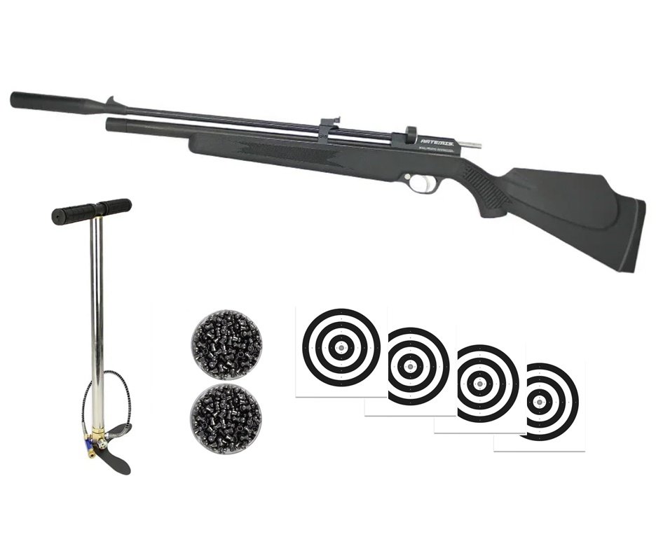Carabina De Pressão PCP PR900S G2 Polímero 5,5mm New Generation Artemis + Bomba + Alvos + Chumbo