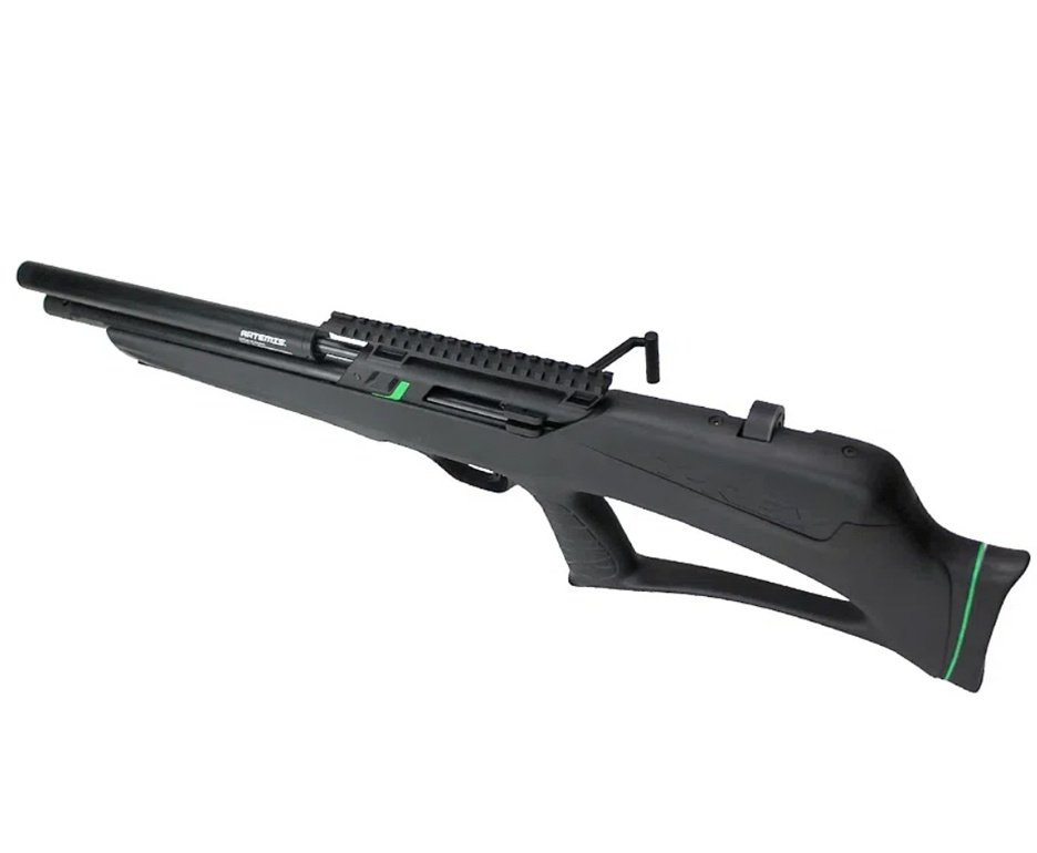 Carabina de Pressão PCP Artemis T-REX Bullpup 4,5mm com Válvula Reguladora - Fixxar + Bomba + Alvos + Capa + Luneta 4x32 + Chumbo