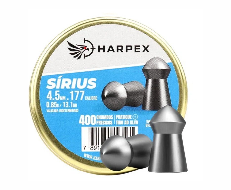 Capa/Case Premium + Chumbinho 4,5 Harpex Sírius + Kit de Limpeza + Desengripante/ Anticorrosivo + Alvos