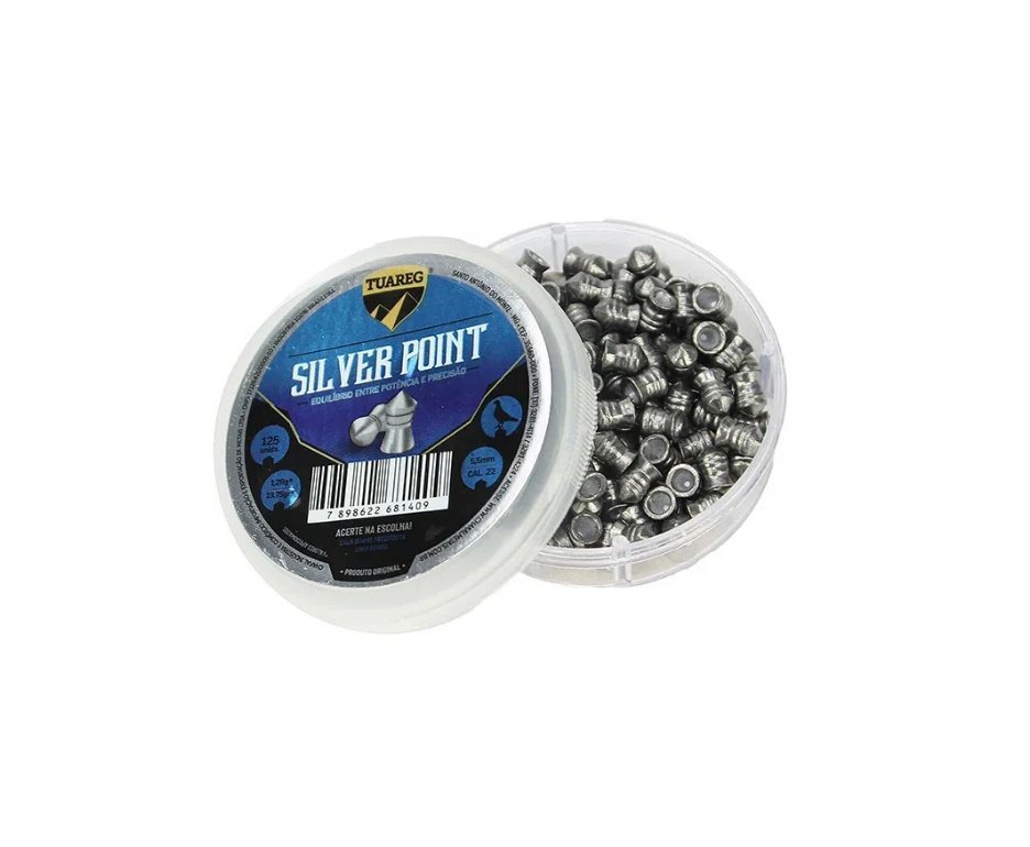 Kit 03 Cx Chumbinho De Pressão Tuareg Premium Silver Point 5,5 + Alvos