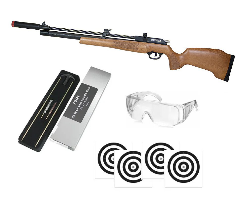 Carabina PCP Artemis PR900W G3 5,5mm - FXR Artemis + Alvos + Kit de Limpeza + Óculos