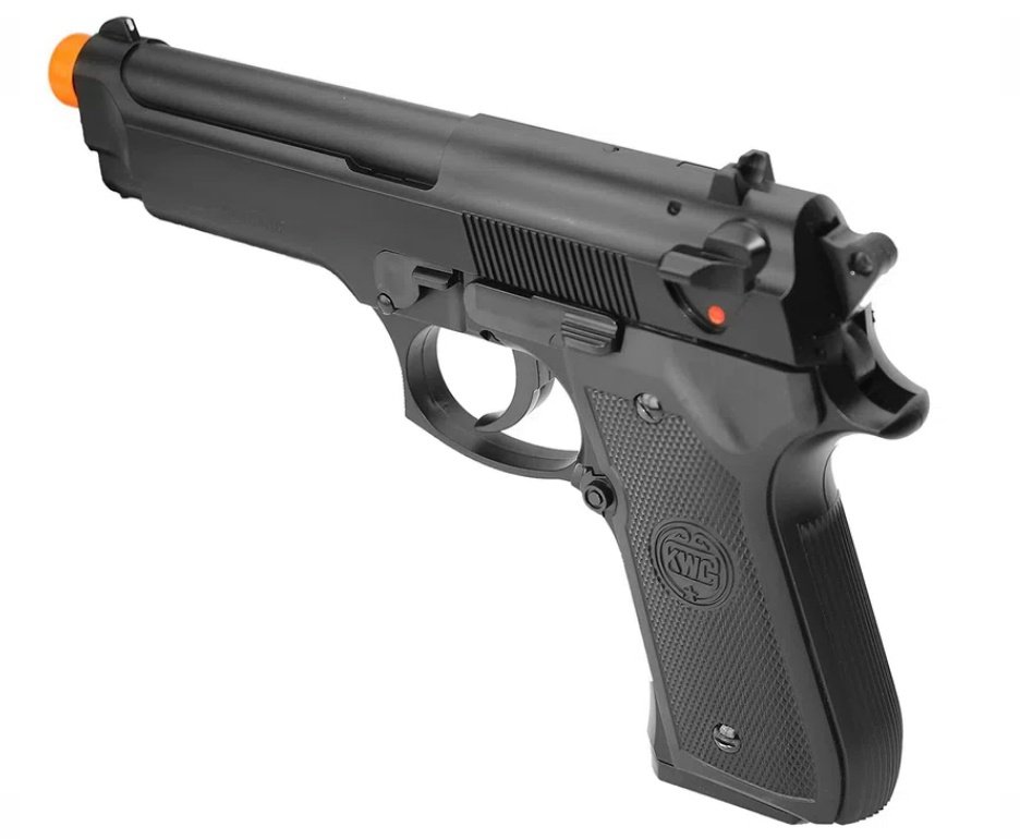 Pistola De Airsoft Beretta M92 Spring Cal 6.0 Mm Kwc + BBS + Alvos