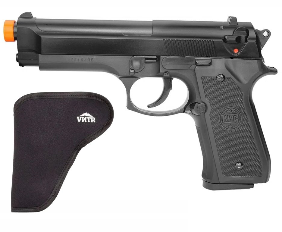 Pistola De Airsoft Beretta M92 Spring Cal 6.0 Mm Kwc + Coldre