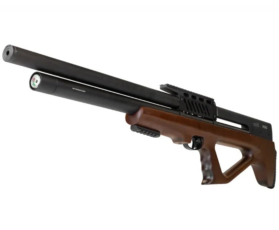 Carabina de Pressão PCP R35 Bullpup Madeira 6,35mm - Rossi + Case FXR