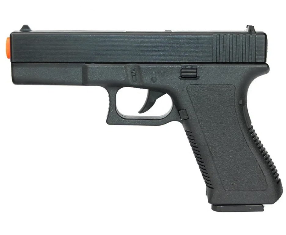 Pistola De Airsoft Vigor Glock Gk-v307 Spring Cal 6mm Rossi + BBS + Alvos