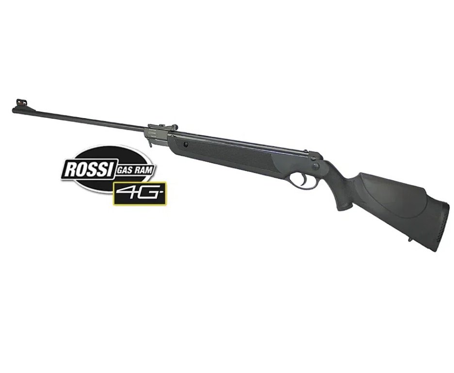 Carabina de Pressão Dione 4G 5,5mm Gas Ram 55kg Instalado - Rossi + Capa + Luneta 4x20 + Chumbos + Bandoleira