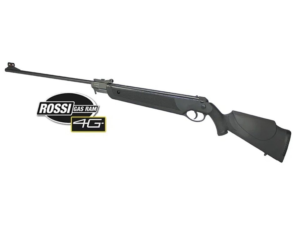 Carabina de Pressão Dione 4G 5,5mm Gas Ram 55kg Instalado - Rossi + Capa + Luneta 4x20 + Chumbo