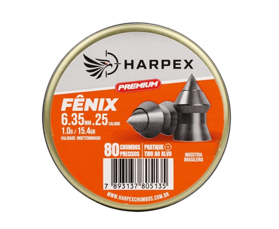 Chumbinho Harpex Fenix Premium 6,35mm 80 pcs