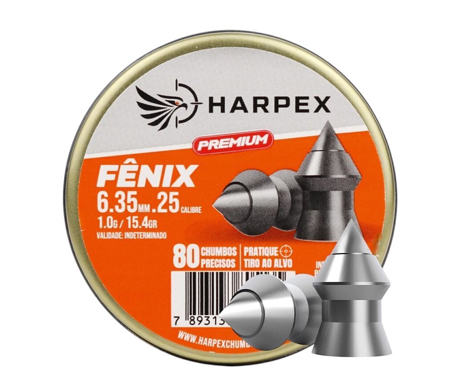 Chumbinho Harpex Fenix Premium 6,35mm 80 pcs