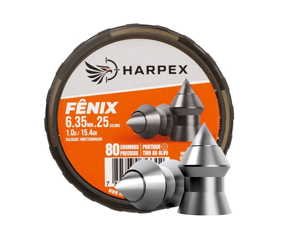 Chumbinho Harpex Fenix 6,35mm 80 pcs