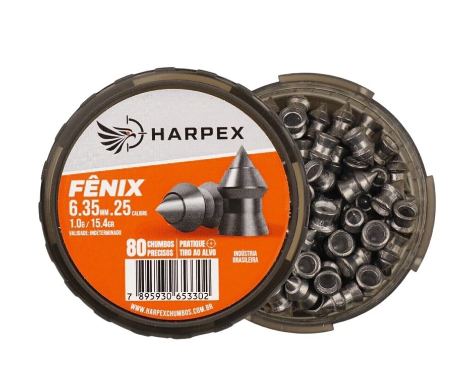 Chumbinho Harpex Fenix 6,35mm 80 pcs