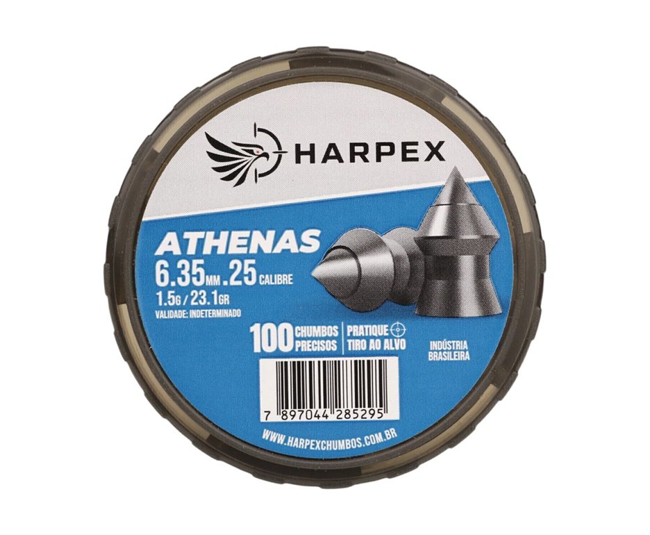 Chumbinho Harpex Athenas 6,35mm 100 pcs