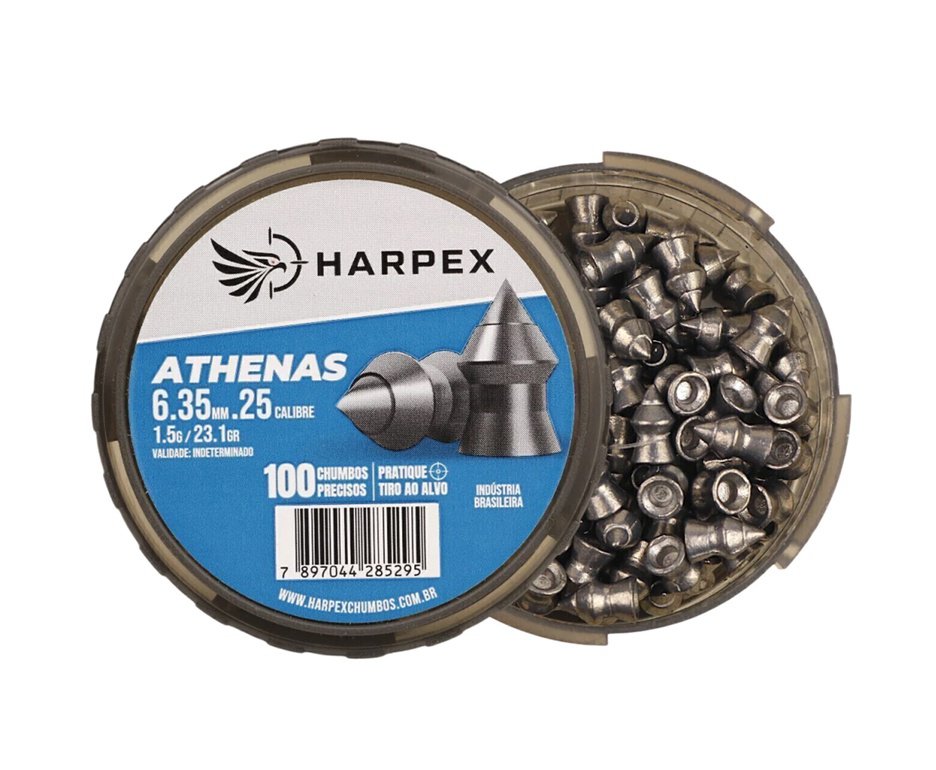 Chumbinho Harpex Athenas 6,35mm 100 pcs