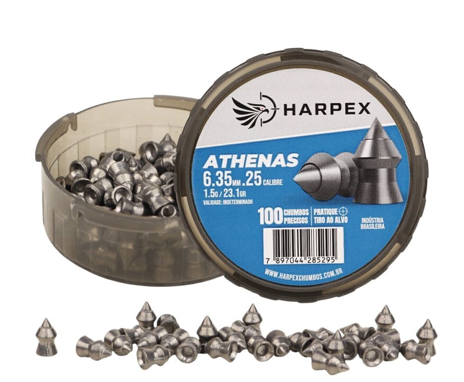 Chumbinho Harpex Athenas 6,35mm 100 pcs