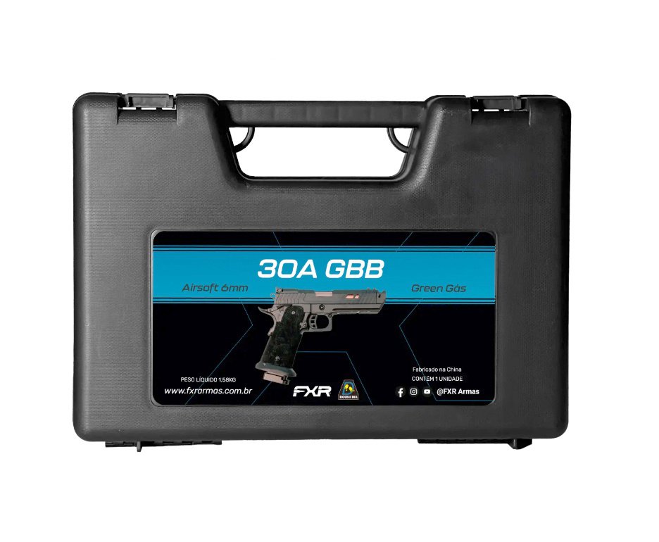 Pistola de Airsoft GBB 1911 Taran Tactical Double Bell Hi-Capa 30B JW4 Cal 6mm - FXR Arms + GBB + BBS + Alvos