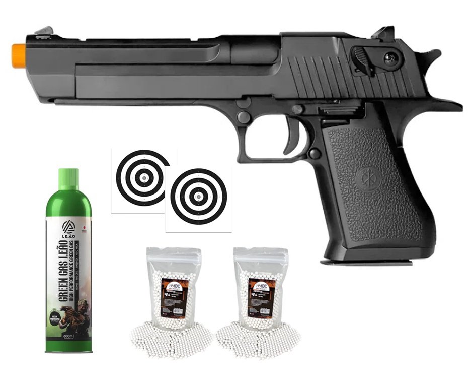Pistola de Airsoft GBB Desert Eagle Double Bell 779 Green Gas - FXR Arms + GBB + BBS + Alvos