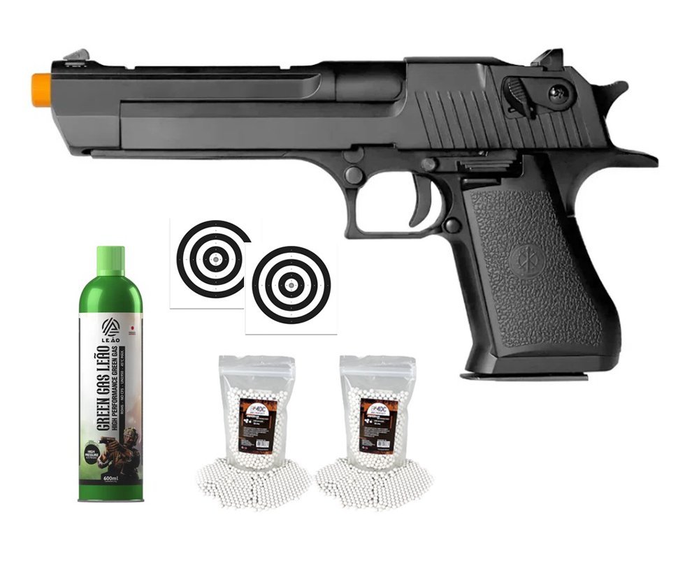 Pistola de Airsoft GBB Desert Eagle Double Bell 779 Green Gas - FXR Arms + GBB + BBS + Alvos