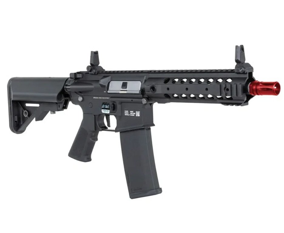Rifle de Airsoft AEG SA-F01 Black FLEX HAL ETU Gen 2 - Specna Arms + Capa + BBS + Alvos + Red Dot + Óleo + Laser + Desengripante / Anticorrosivo + Kit Fluidos
