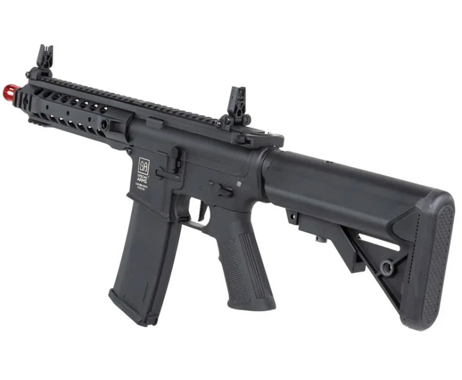 Rifle de Airsoft AEG SA-F01 Black FLEX HAL ETU Gen 2 - Specna Arms + Capa + BBS + Alvos