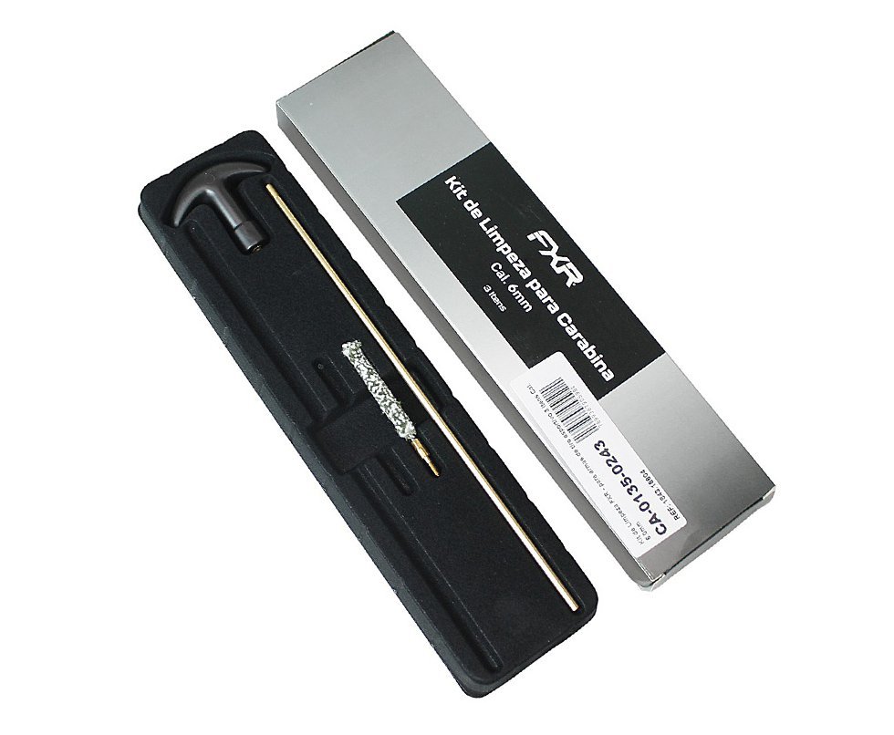 Kit de Limpeza FXR para pistolas de airsoft e airgun Cal 6mm - 3 Itens