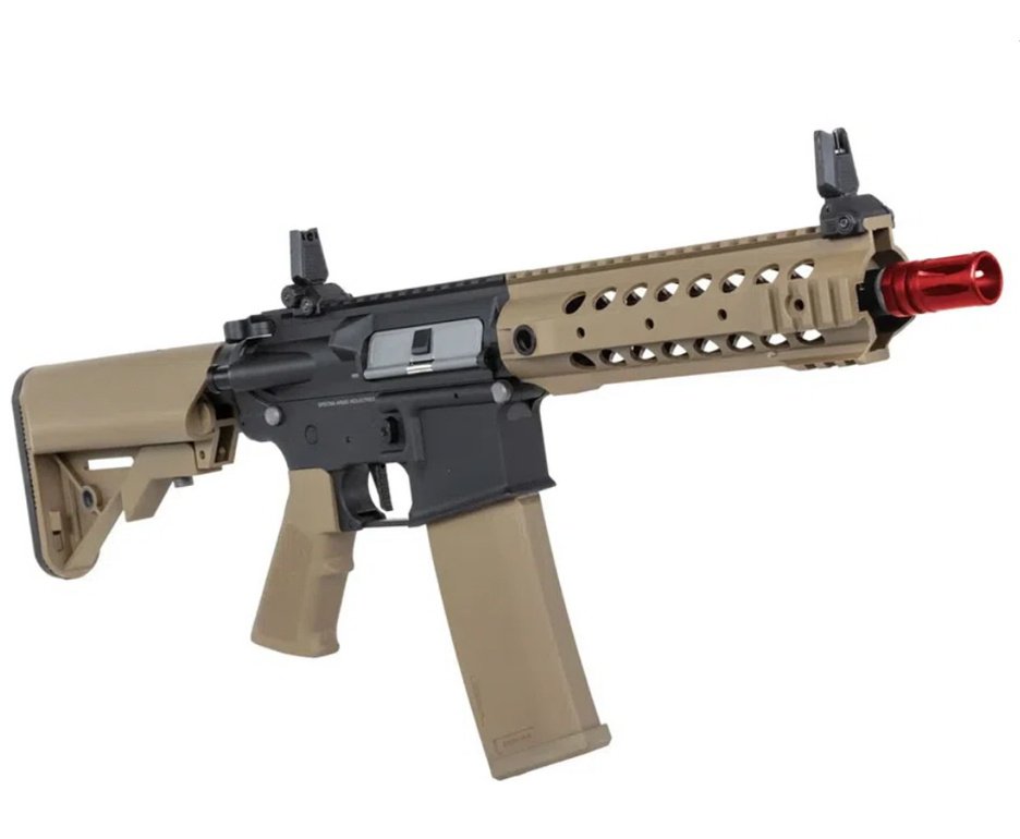 Rifle de Airsoft AEG SA-F01 Half Tan FLEX HAL ETU Gen 2 - Specna Arms + Capa + BBS + Alvos