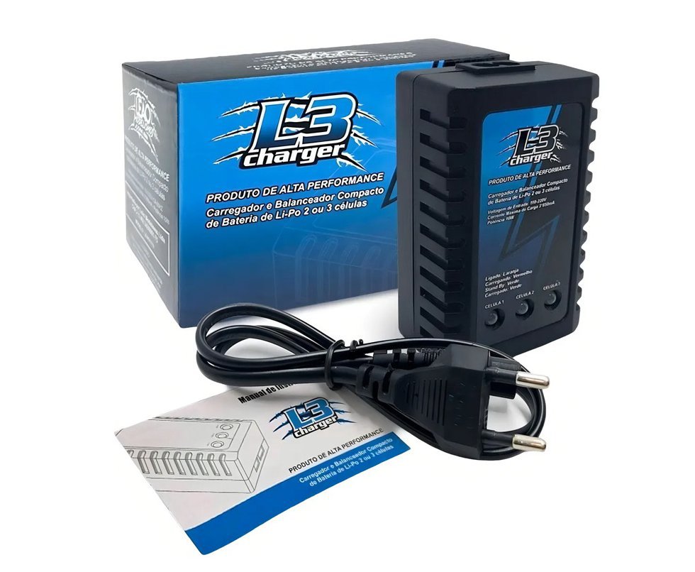 Carregador de Bateria Leao L3-USB 11.1v Lipo 2S Original - combo gen2