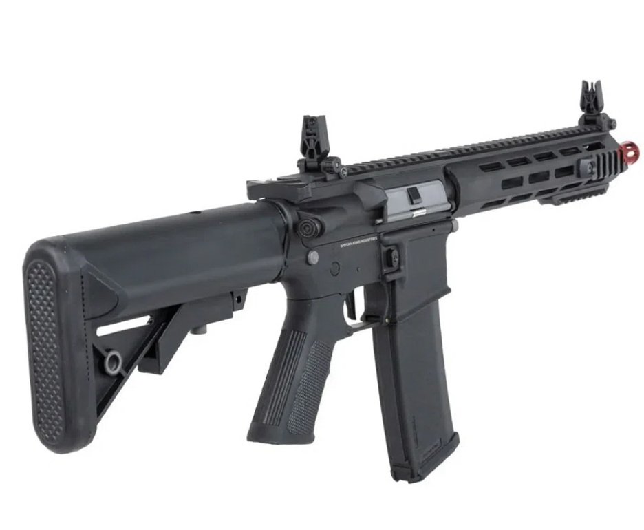 Rifle de Airsoft AEG SA-F03 Black FLEX HAL ETU Gen 2 - Specna Arms + Capa + BBS + Alvos + Red Dot + Óleo + Laser