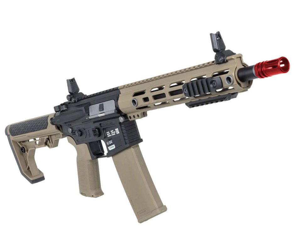 Rifle de Airsoft AEG SA-F05 Half Tan FLEX HAL ETU Gen 2 - Specna Arms + Capa + BBS + Alvos + Red Dot + Óleo + Laser + Desengripante / Anticorrosivo + Kit Fluidos + Kit de Limpeza