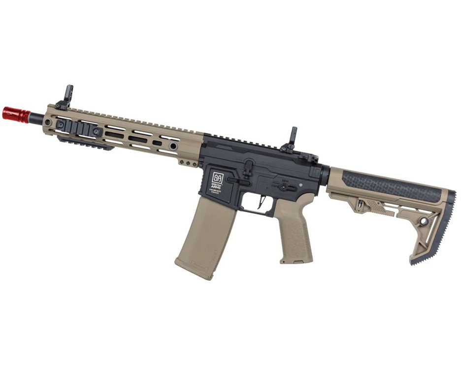 Rifle de Airsoft AEG SA-F05 Half Tan FLEX HAL ETU Gen 2 - Specna Arms + Capa + BBS + Alvos + Red Dot + Óleo + Laser + Kit de Limpeza